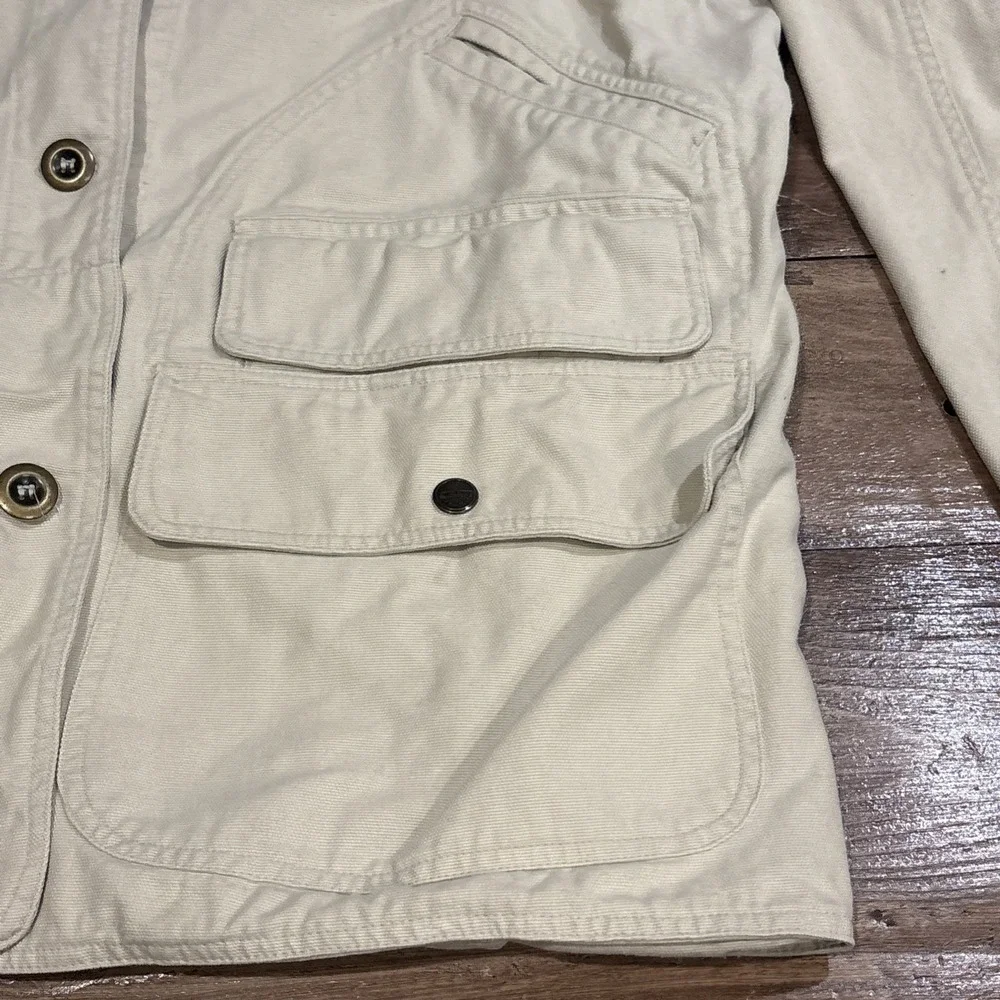 VTG Limited American Womens Large‎ Hunting Barn Coat Jacket Beige Button Pockets